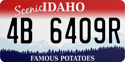 ID license plate 4B6409R