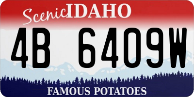 ID license plate 4B6409W