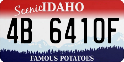 ID license plate 4B6410F