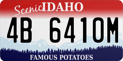 ID license plate 4B6410M
