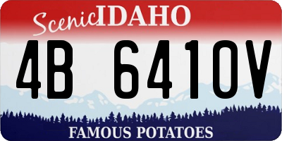 ID license plate 4B6410V