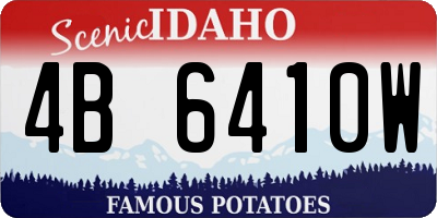 ID license plate 4B6410W
