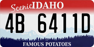 ID license plate 4B6411D