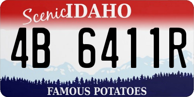 ID license plate 4B6411R