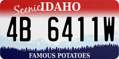 ID license plate 4B6411W