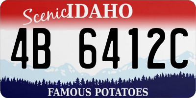 ID license plate 4B6412C