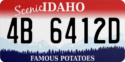 ID license plate 4B6412D