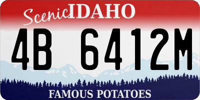 ID license plate 4B6412M