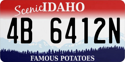 ID license plate 4B6412N