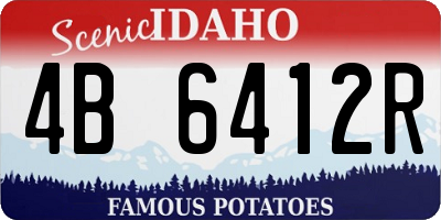 ID license plate 4B6412R
