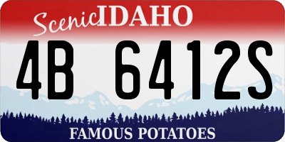 ID license plate 4B6412S