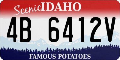 ID license plate 4B6412V