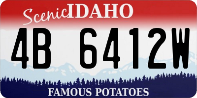 ID license plate 4B6412W