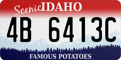 ID license plate 4B6413C