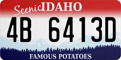 ID license plate 4B6413D