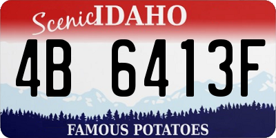 ID license plate 4B6413F