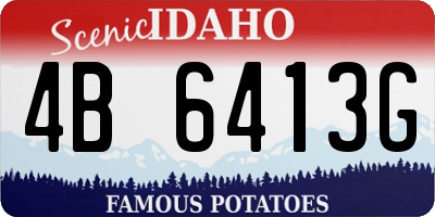 ID license plate 4B6413G