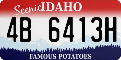 ID license plate 4B6413H