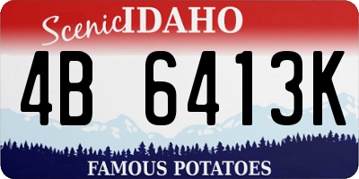 ID license plate 4B6413K