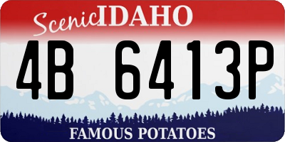 ID license plate 4B6413P
