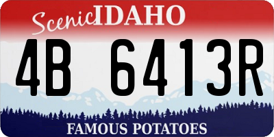 ID license plate 4B6413R