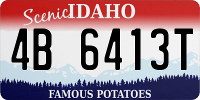 ID license plate 4B6413T