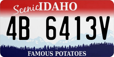 ID license plate 4B6413V