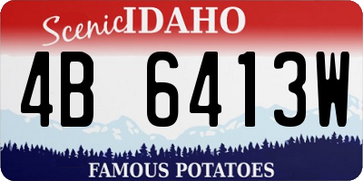 ID license plate 4B6413W