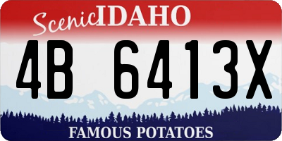 ID license plate 4B6413X