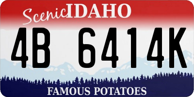ID license plate 4B6414K
