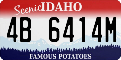 ID license plate 4B6414M