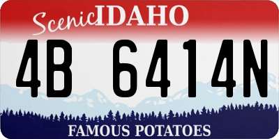 ID license plate 4B6414N