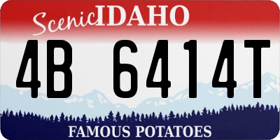 ID license plate 4B6414T