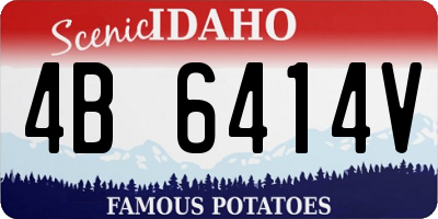 ID license plate 4B6414V