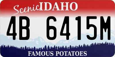 ID license plate 4B6415M