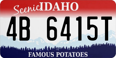ID license plate 4B6415T