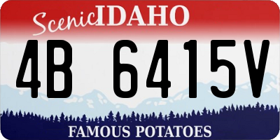 ID license plate 4B6415V