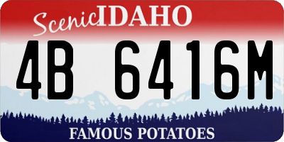 ID license plate 4B6416M