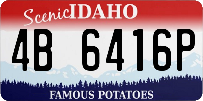 ID license plate 4B6416P