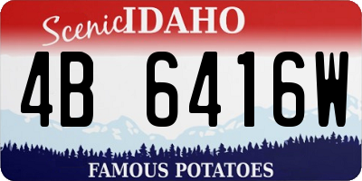 ID license plate 4B6416W