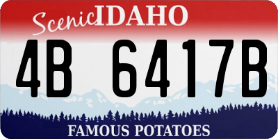 ID license plate 4B6417B