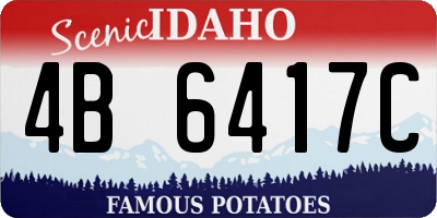 ID license plate 4B6417C