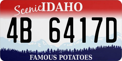 ID license plate 4B6417D