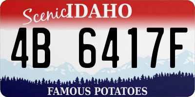 ID license plate 4B6417F