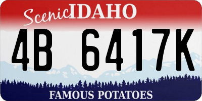 ID license plate 4B6417K