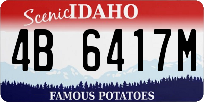 ID license plate 4B6417M