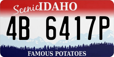 ID license plate 4B6417P