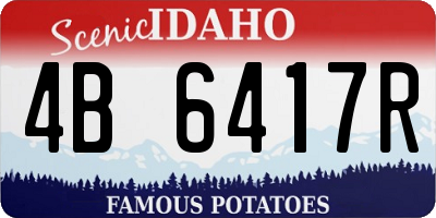 ID license plate 4B6417R
