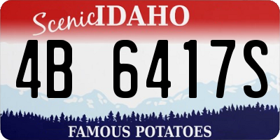 ID license plate 4B6417S