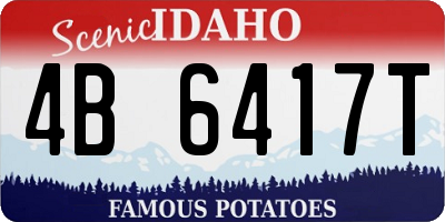 ID license plate 4B6417T